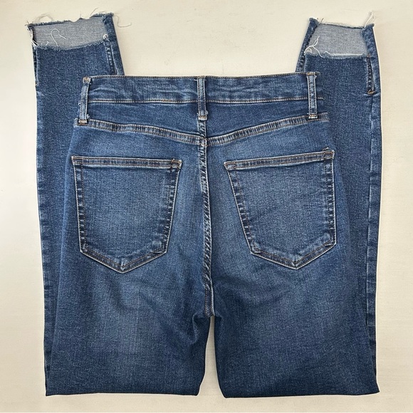 Topshop Jamie Skinny Jeans High Rise Ankle Cropped Step Hem Blue Size 26 - Picture 14 of 16